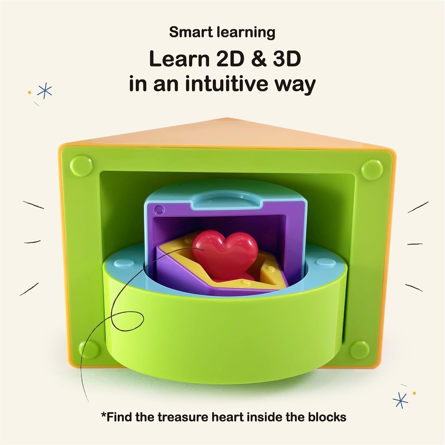 image:imageBEST LEARNING My GeoBlox  Sorting and Building Blocks to Learn Colors and Shapes for Children 3 Years  Cardboard Book Included  Building Toys for Boys and Girls as Birthday Present